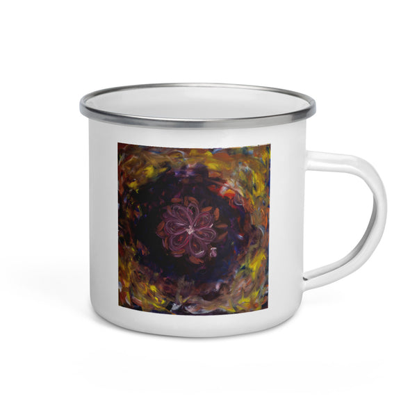 "A Flower Always Grows Back" Enamel Mug